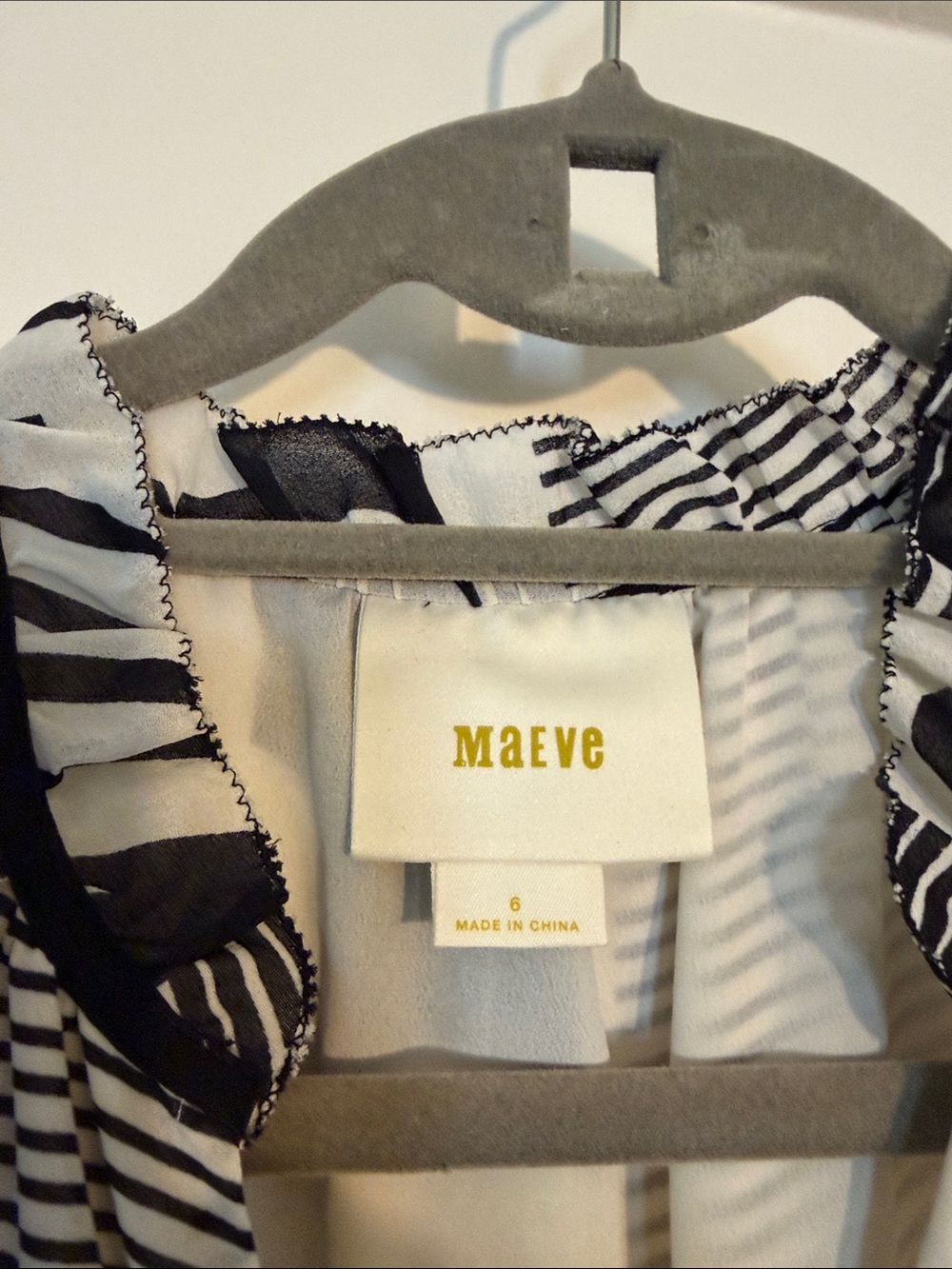 Maeve Black & White Mixed-Print Halter High-Low Maxi Dress - Picture 3 of 7